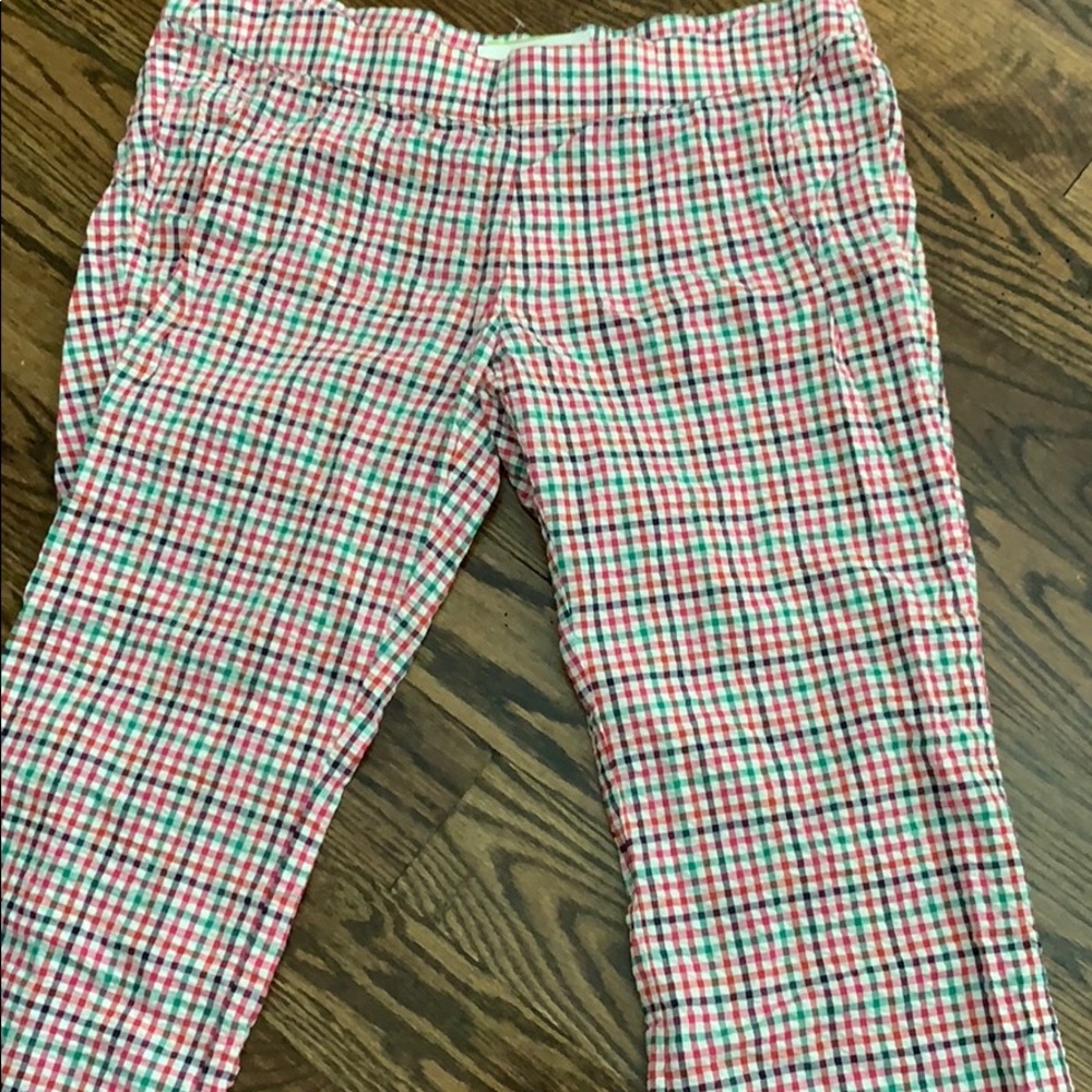 Babystyle Maternity seersucker plaid pants